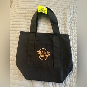 Trader Joe's Black Canvas Tote Bag